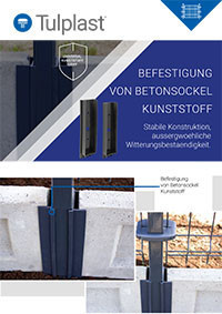 Befestigung  von Betonsockel  Kunststoff